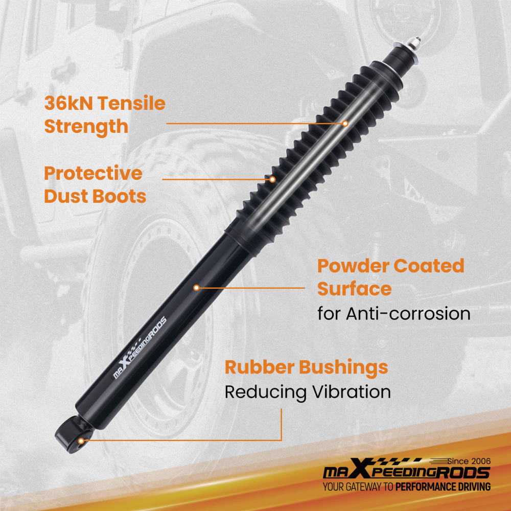Front Lift G1 Shock compatible for Jeep Wrangler JK/JKU 4WD 2007-2018 0.5-2.5 Nitrogen