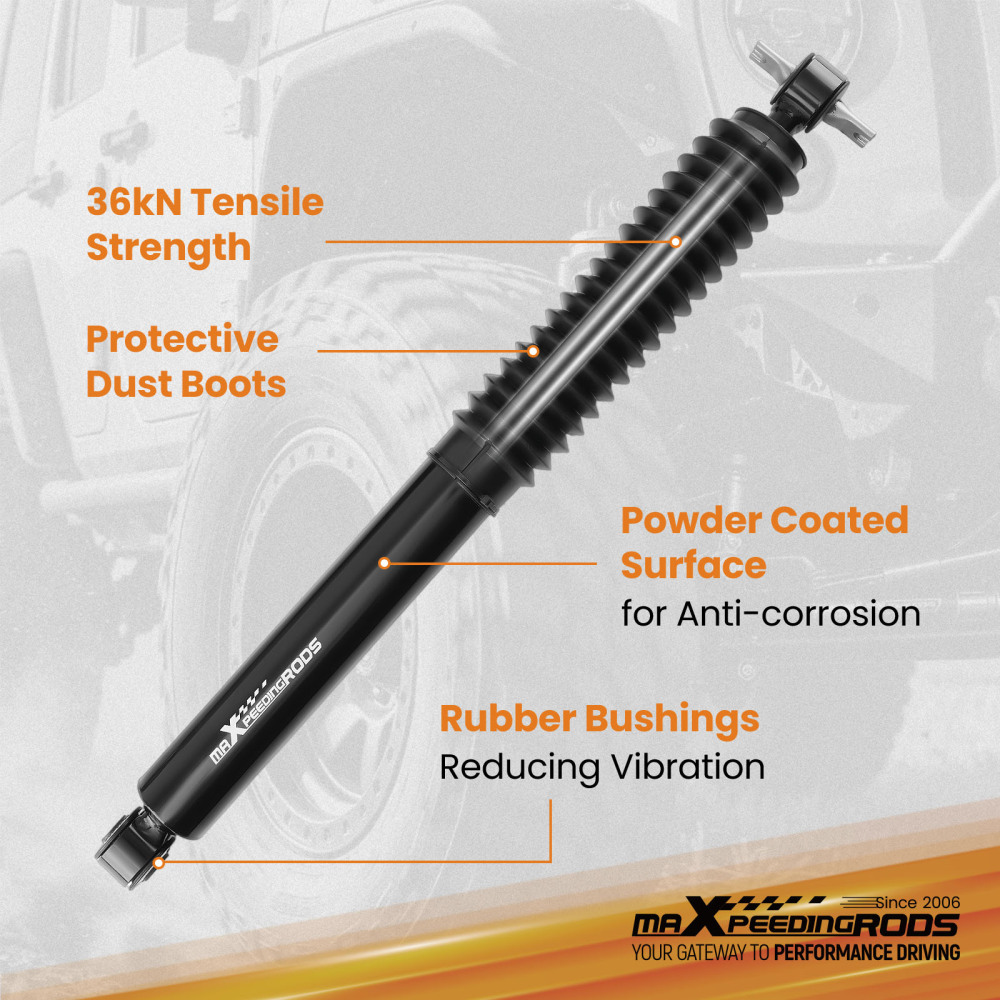 Rear Shock Absorber compatible for Jeep Wrangler JK 2WD/4WD 2007-2010 0-3 Lift Height