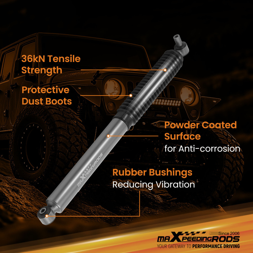 2-3.5 Front Lift Shock compatible for Jeep Wrangler JL 2018-2025 710mm Gas Charged