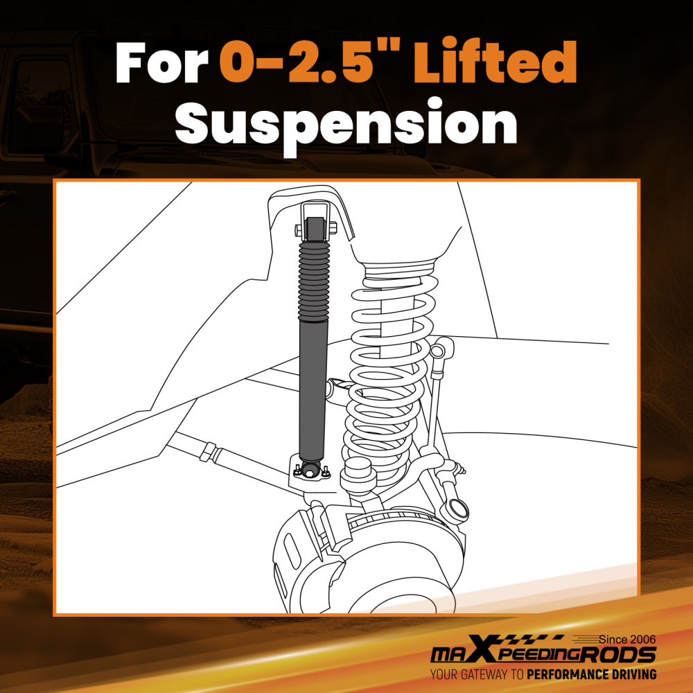 Front Lift Shock Kit compatible for Jeep Gladiator JT 2020-2025 4WD 0-2.5 Carbon
