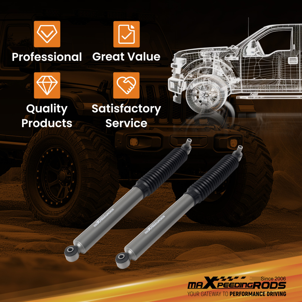 Front Lift Shock Kit compatible for Jeep Gladiator JT 2020-2025 4WD 0-2.5 Carbon