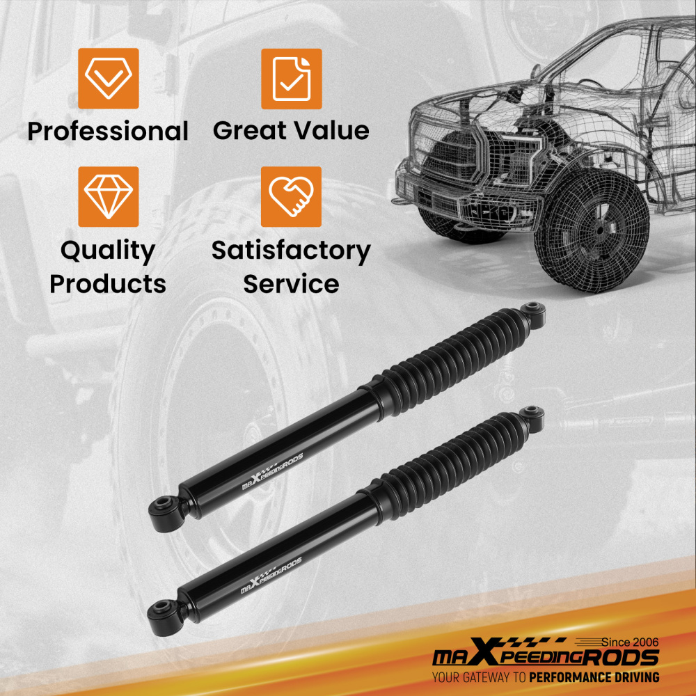 0-2.5 Rear Lift Shocks compatible for Dodge Ram 1500 2WD/4WD 2002-2009 / 2010-2018