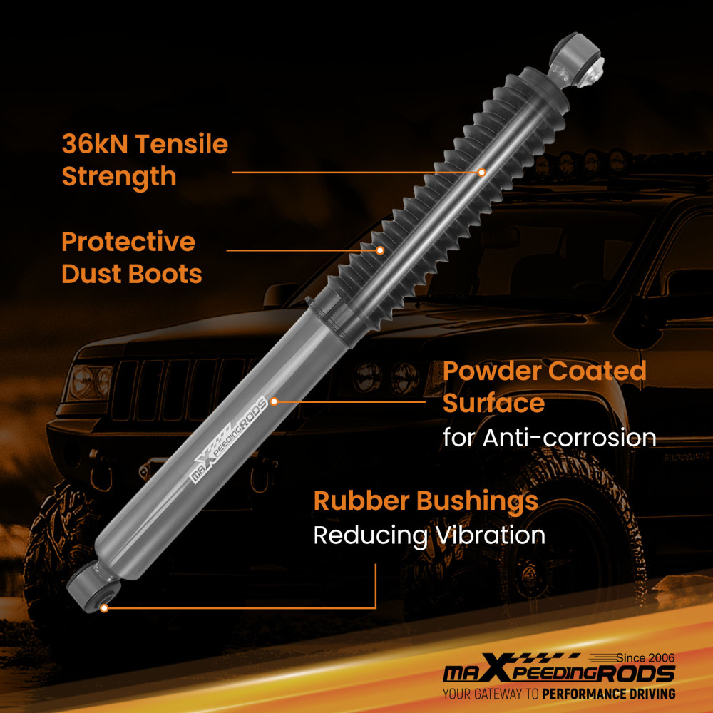 3-4 Lift Rear Shock Kit compatible for Jeep Grand Cherokee 1999-2004 2WD 4WD Off Road