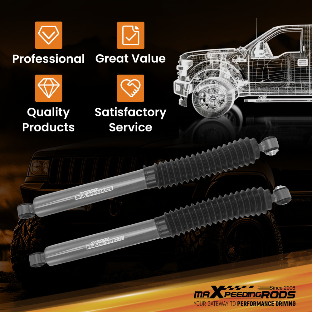 3-4 Lift Rear Shock Kit compatible for Jeep Grand Cherokee 1999-2004 2WD 4WD Off Road