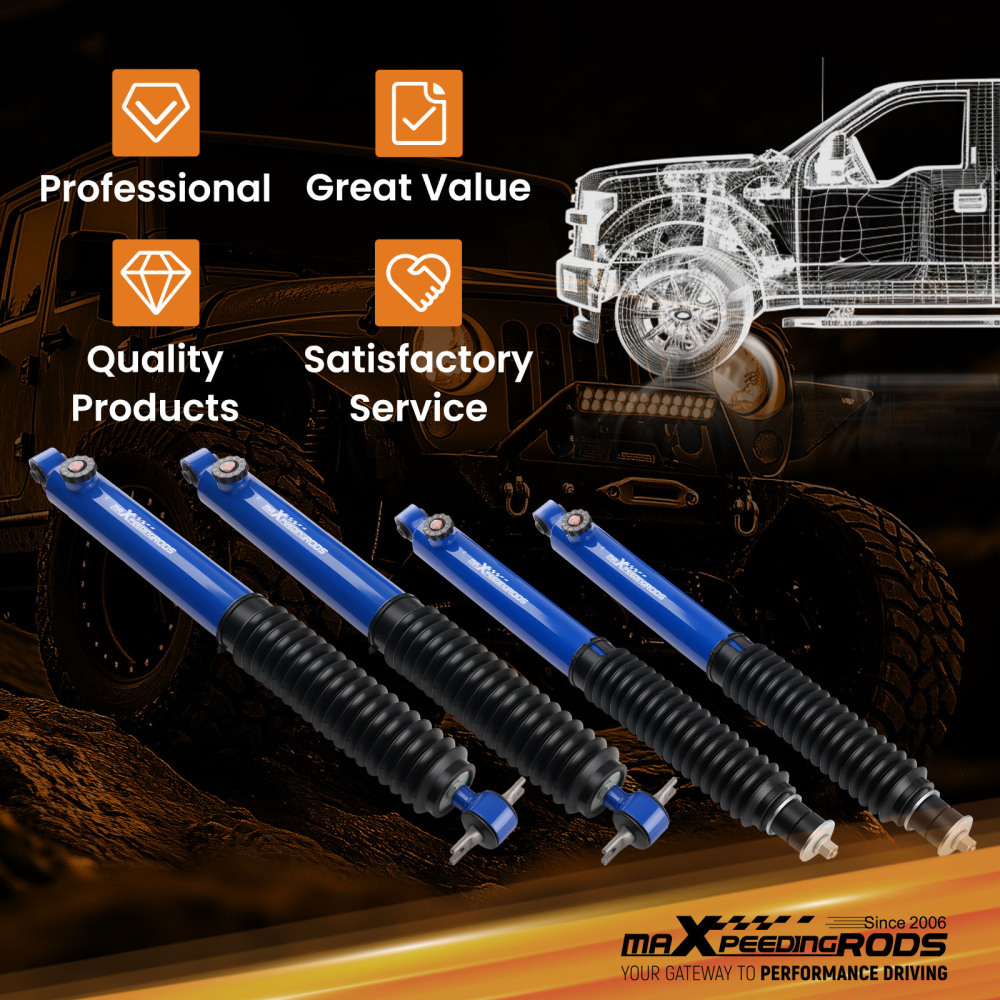 12-Stage Lift G3 Shock 0-2.5 Front Rear compatible for Jeep Wrangler JK 4WD/RWD 2007-2018