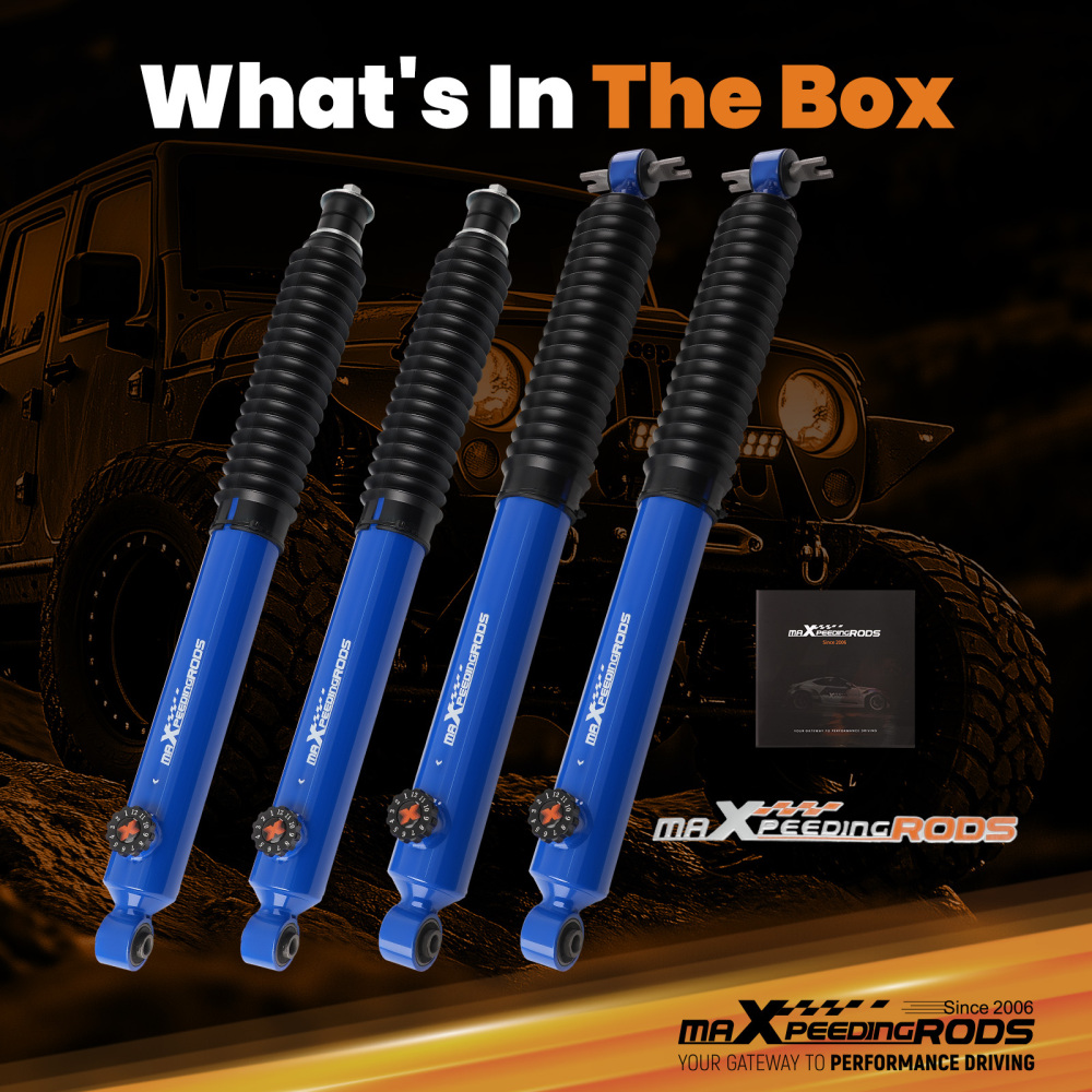 12-Stage Lift G3 Shock 0-2.5 Front Rear compatible for Jeep Wrangler JK 4WD/RWD 2007-2018
