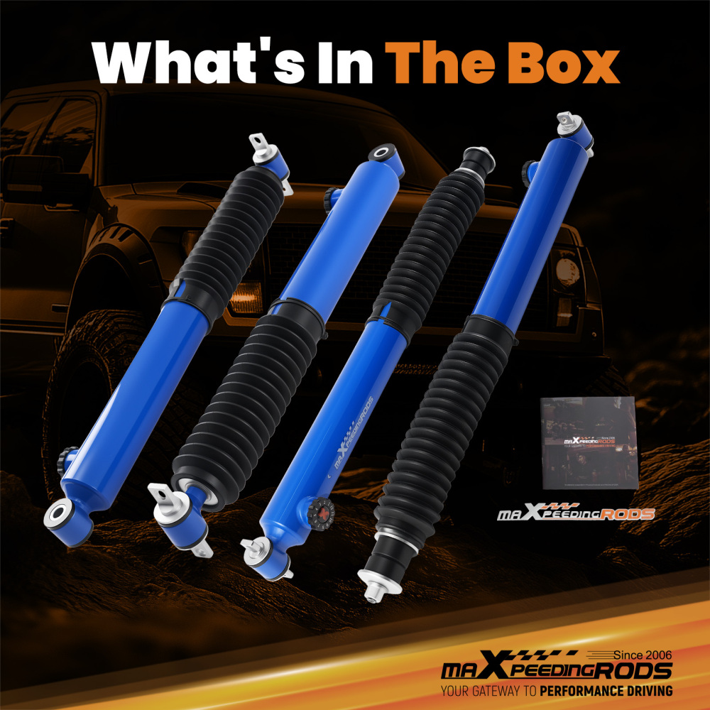 1-3 Suspension Lift Shocks compatible for Jeep Wrangler TJ RWD 4WD 1997-2006 Absorbers Kit