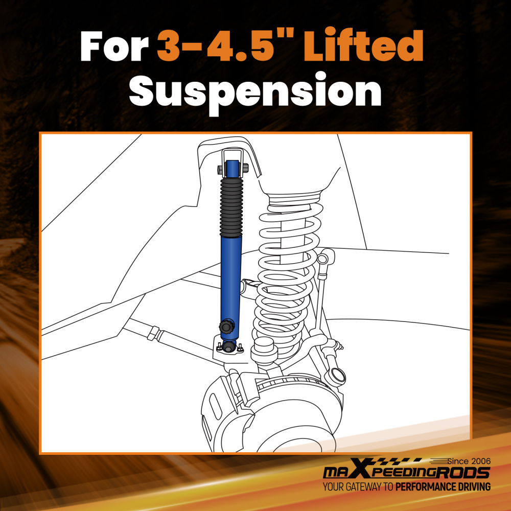3-4.5 G2 Lift Shock Absorber compatible for Jeep Wrangler TJ 1997-2006 4WD RWD FR 4pc