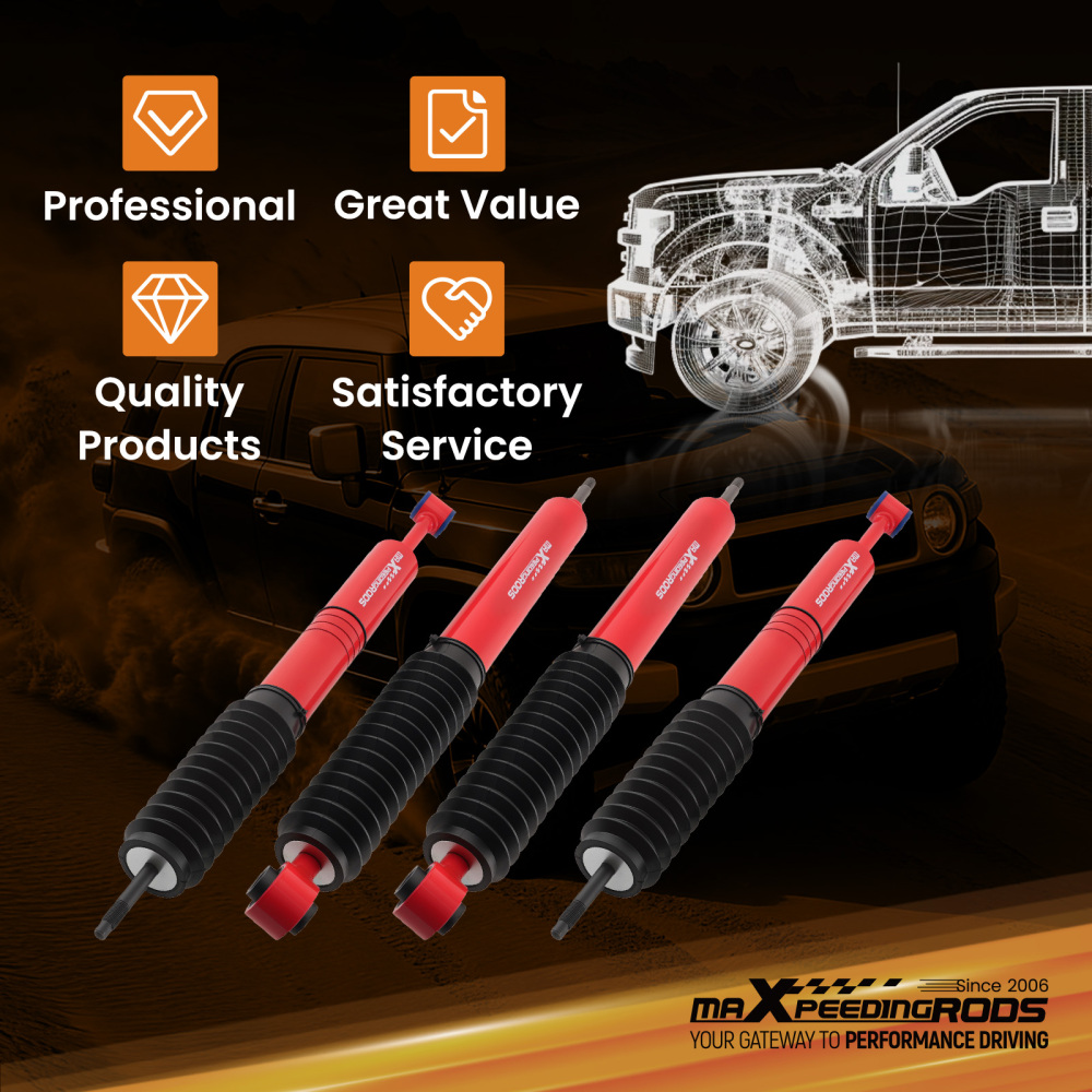 0-2.5 Lift Shock Kit compatible for Toyota 4Runner/FJ Cruiser 2WD/4WD 03-09 Adjustable