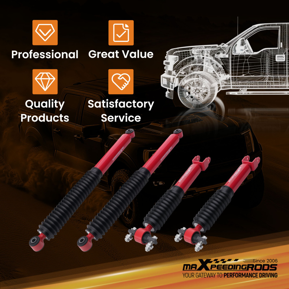 4pcs FrontRear Lift G3 Shocks compatible for Chevrolet Silverado 2500HD 3500HD 2011-2019