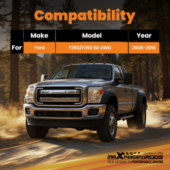 maXpeedingrods G3 Lift Shock Set compatible for Ford F250 F350 Super Duty 4WD 08-16 Kit