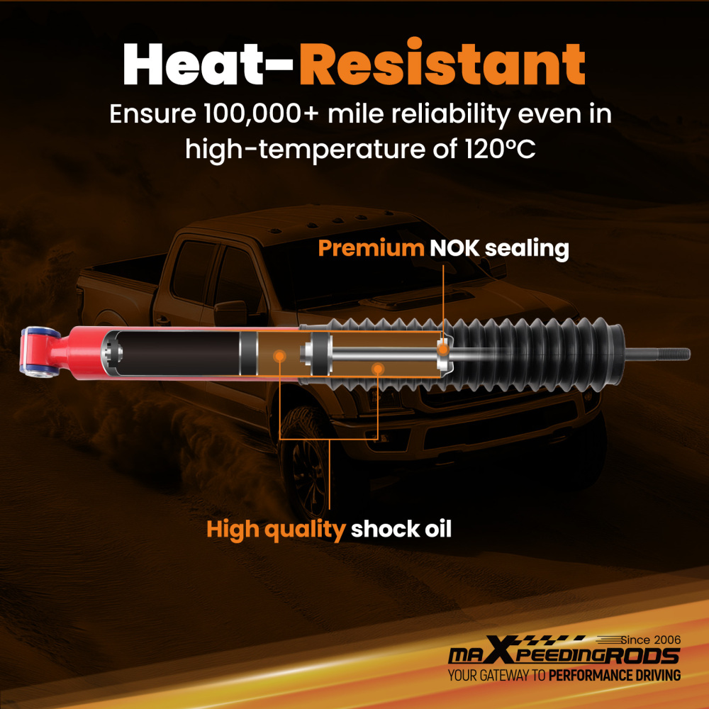 maXpeedingrods G3 Lift Shock Set compatible for Ford F250 F350 Super Duty 4WD 08-16 Kit
