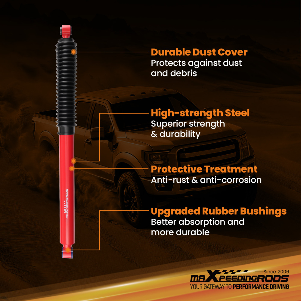 maXpeedingrods G3 Lift Shock Set compatible for Ford F250 F350 Super Duty 4WD 08-16 Kit