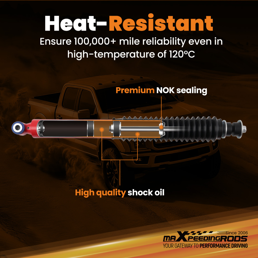 maXpeedingrods G3 Lift Shock Front 0-2 compatible for Ford F250/F350 Super Duty 4WD 08-16