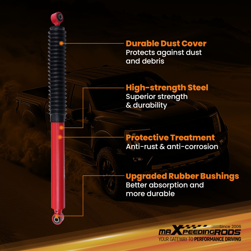 maXpeedingrods 0-1 Rear Shock Absorbers Compatible for Ford F-150 2015-2019