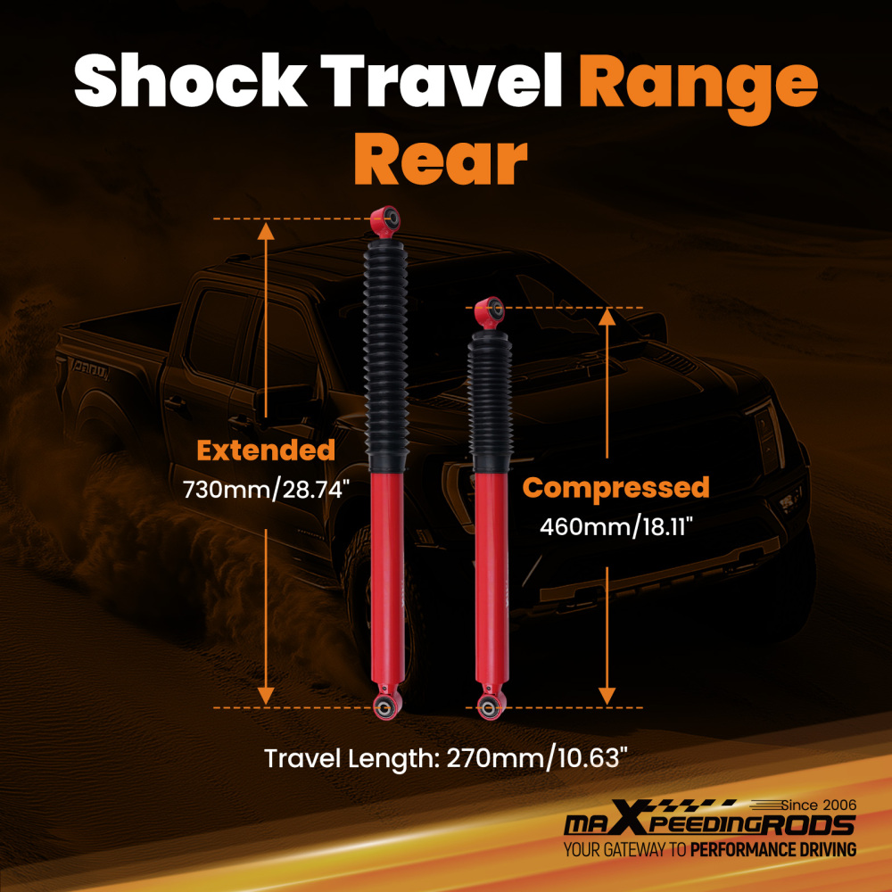 maXpeedingrods 0-1 Rear Shock Absorbers Compatible for Ford F-150 2015-2019