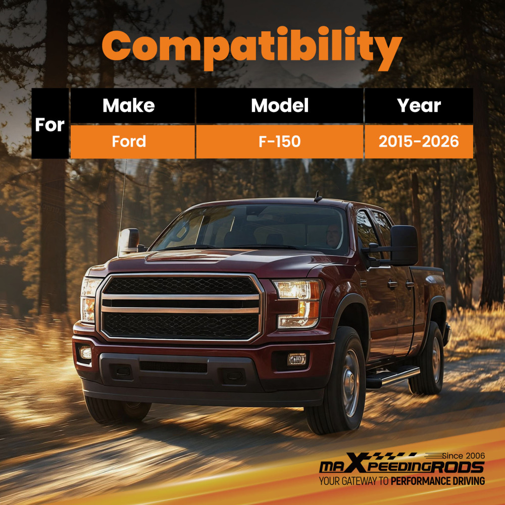 maXpeedingrods 0-1 Rear Shock Absorbers Compatible for Ford F-150 2015-2019