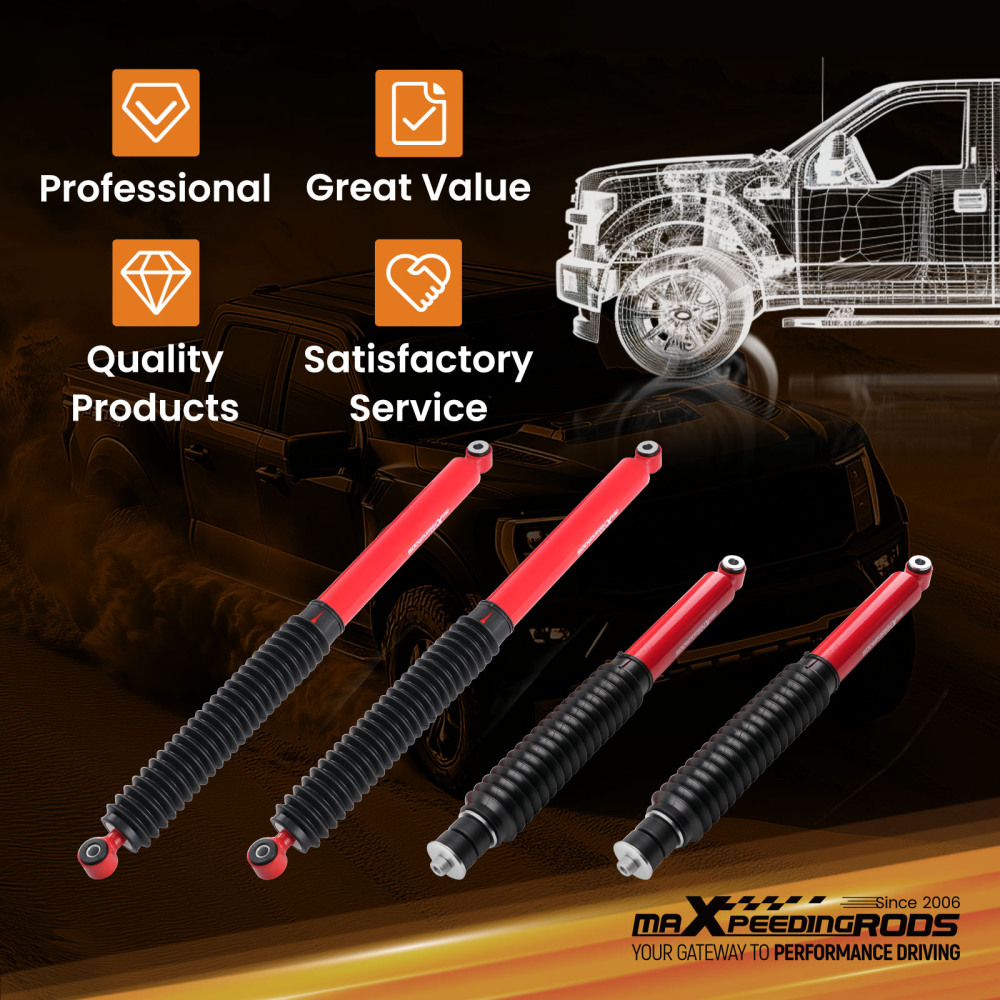 4pcs Gas G3 Lift Shock compatible for Ford F-250 F-350 Super Duty 4WD 2017-2019 Kit