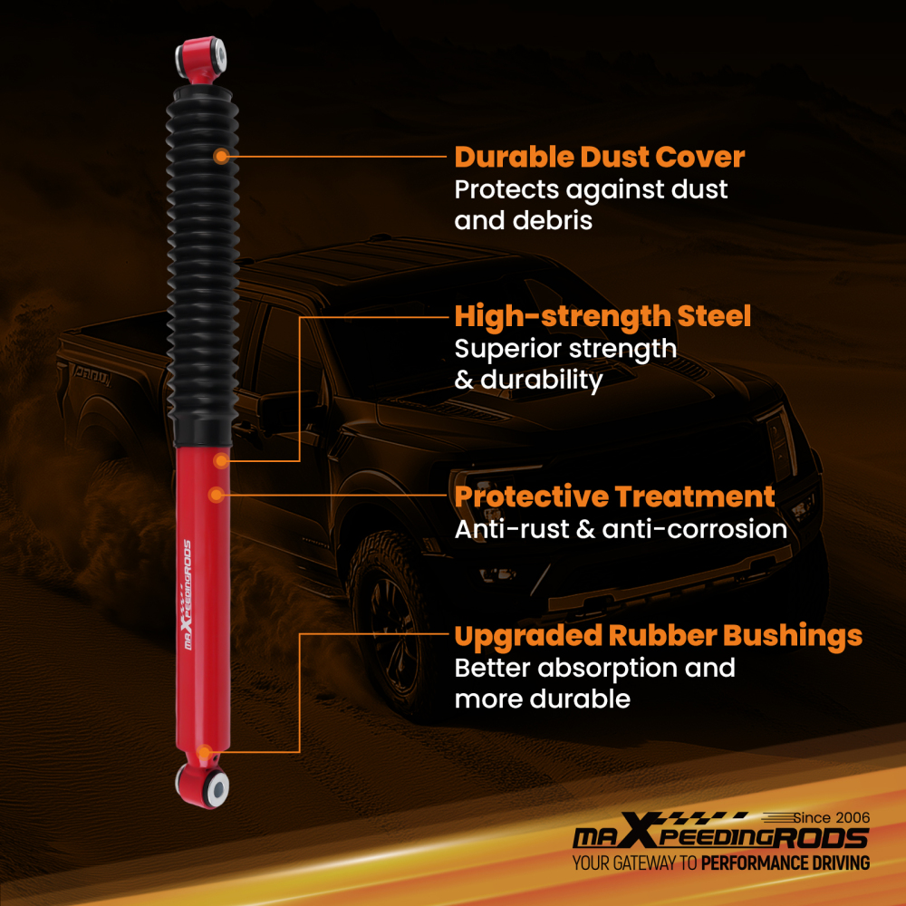Lift Shock Kit 0-2.5 F 0-1 R compatible for Dodge Ram 1500 Mega Cab SLT/SXT 2006-2008