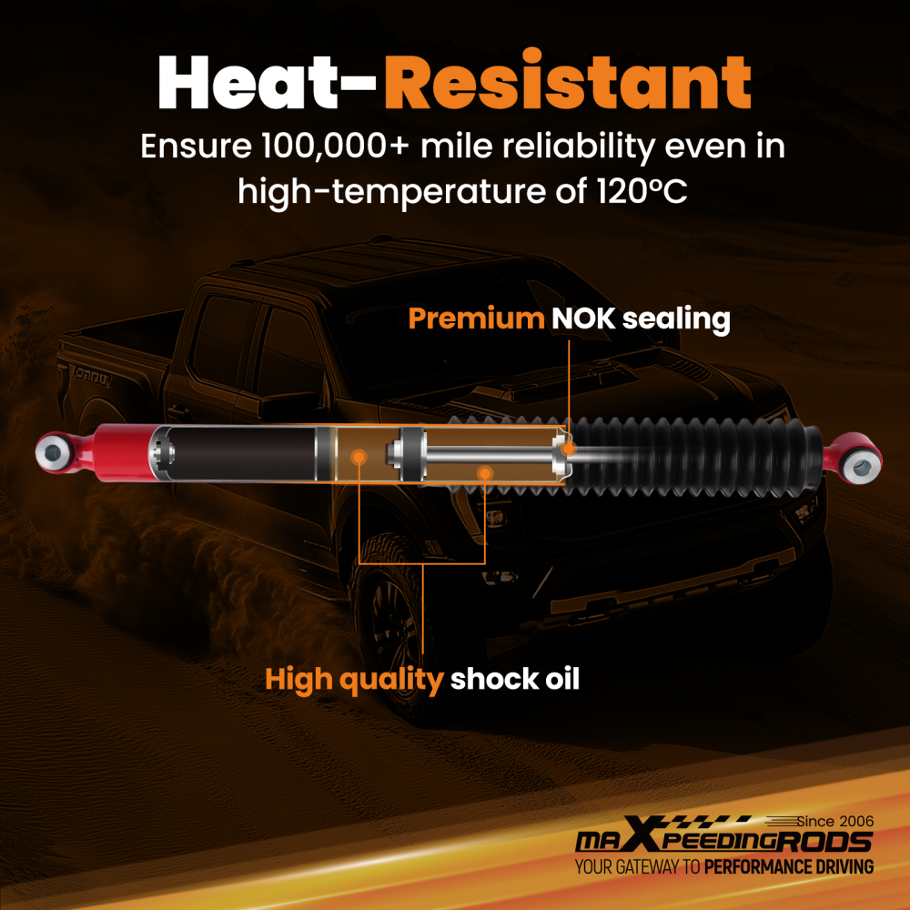 Lift Shock Kit 0-2.5 F 0-1 R compatible for Dodge Ram 1500 Mega Cab SLT/SXT 2006-2008