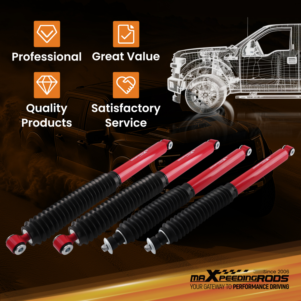 Lift Shock Kit 0-2.5 F 0-1 R compatible for Dodge Ram 1500 Mega Cab SLT/SXT 2006-2008