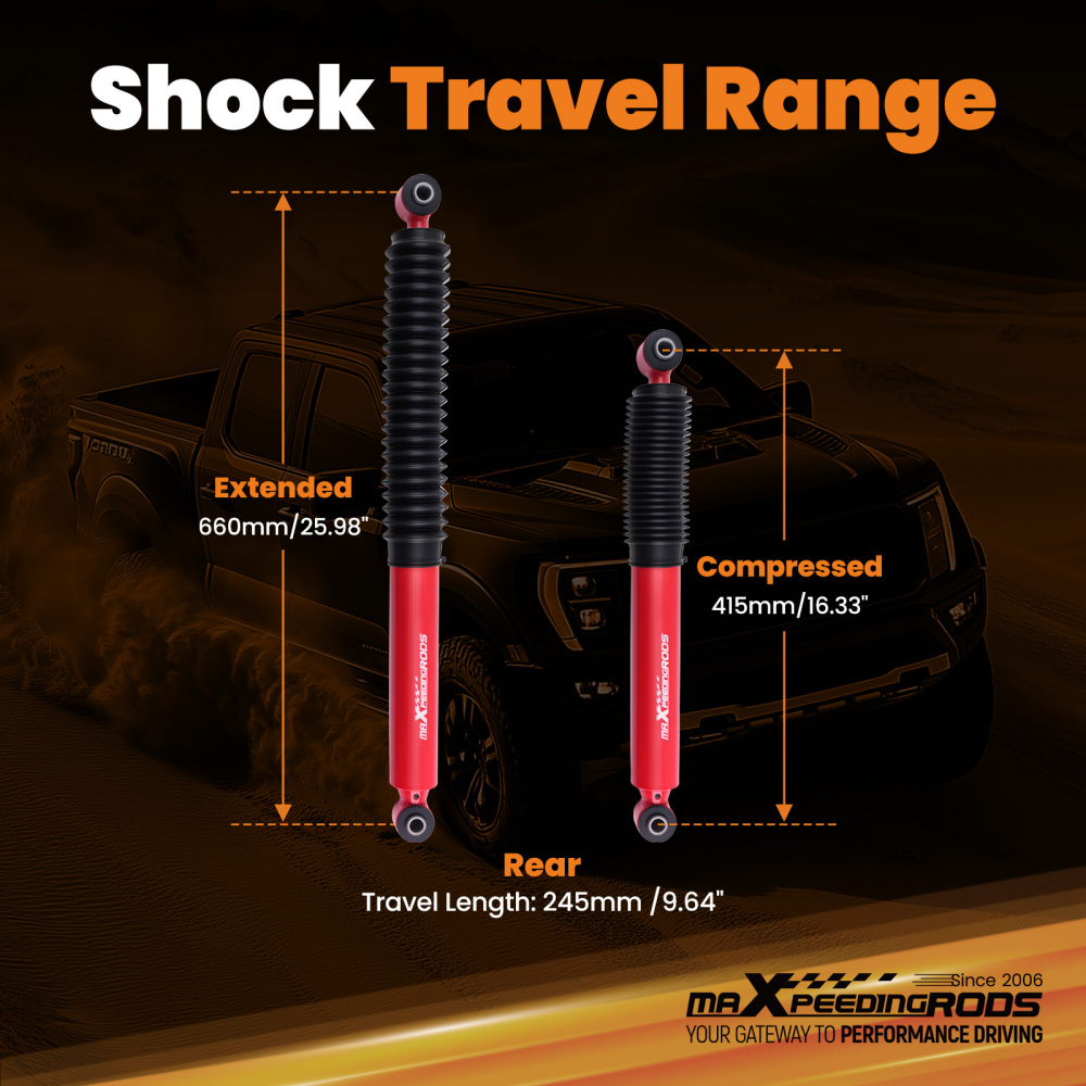 maXpeedingrods G3 Lift Shock Absorber compatible for Silverado/Sierra 1500 14-18 Rear 0-1