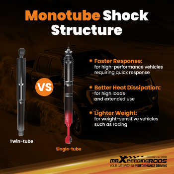 Adjustable Front Rear Lift G3 Shocks compatible for Toyota Tacoma 4WD 2016-2023 Struts