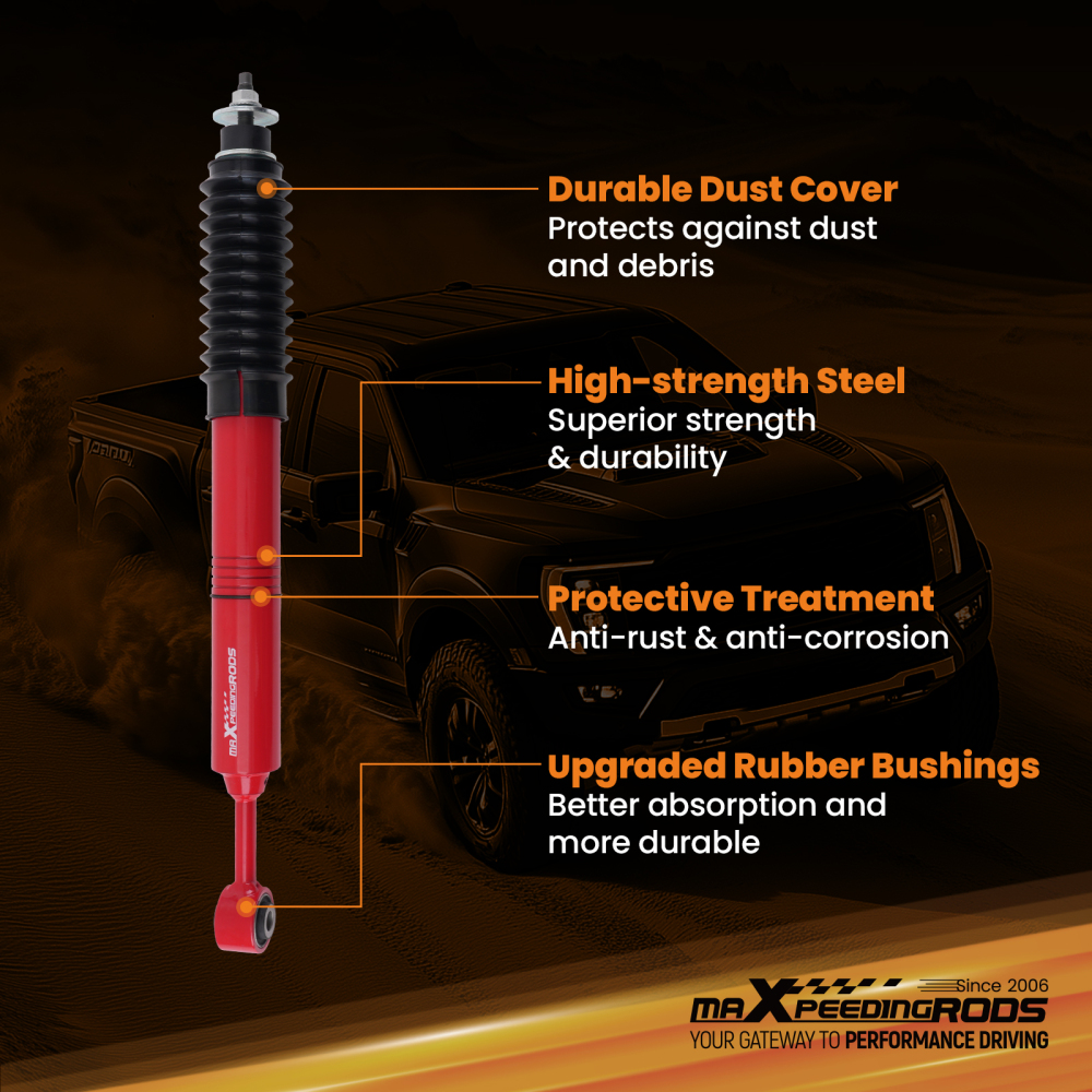Adjustable Front Rear Lift G3 Shocks compatible for Toyota Tacoma 4WD 2016-2023 Struts