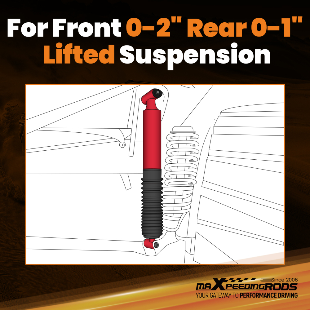 Adjustable Front Rear Lift G3 Shocks compatible for Toyota Tacoma 4WD 2016-2023 Struts