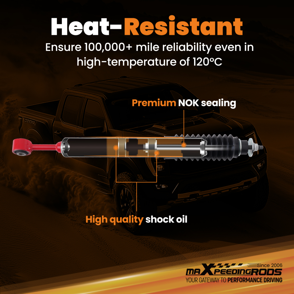 Adjustable Front Rear Lift G3 Shocks compatible for Toyota Tacoma 4WD 2016-2023 Struts