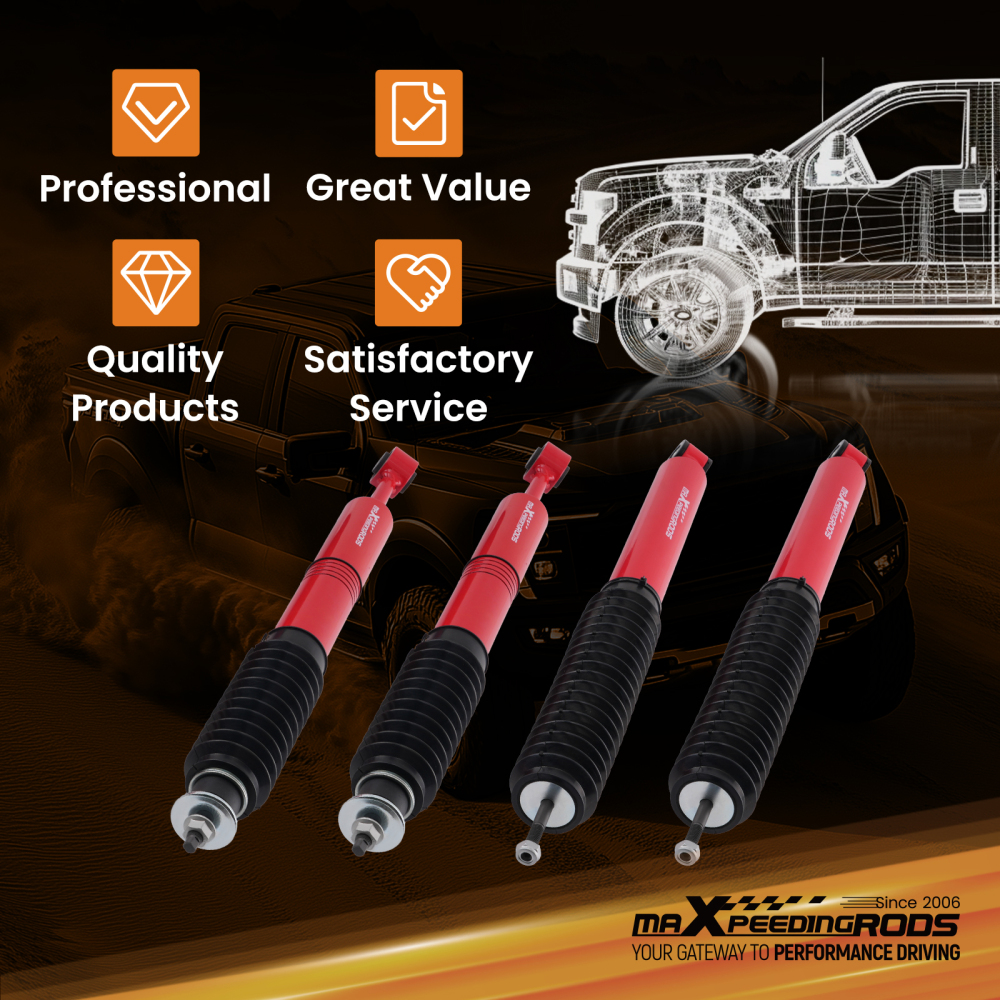 Adjustable Front Rear Lift G3 Shocks compatible for Toyota Tacoma 4WD 2016-2023 Struts