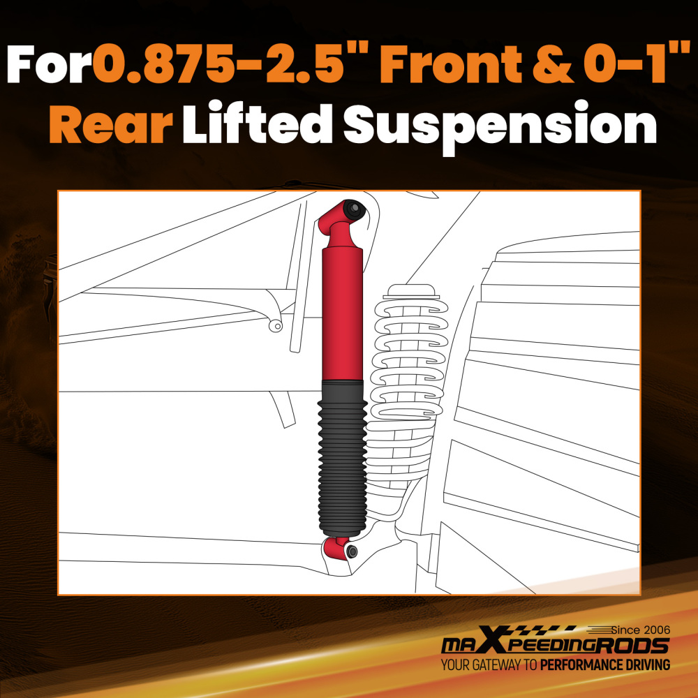 Front Rear 0-1 Gas G3 Lift Shock compatible for Toyota Tundra 07-21 2WD 4WD Nitrogen 4Pcs