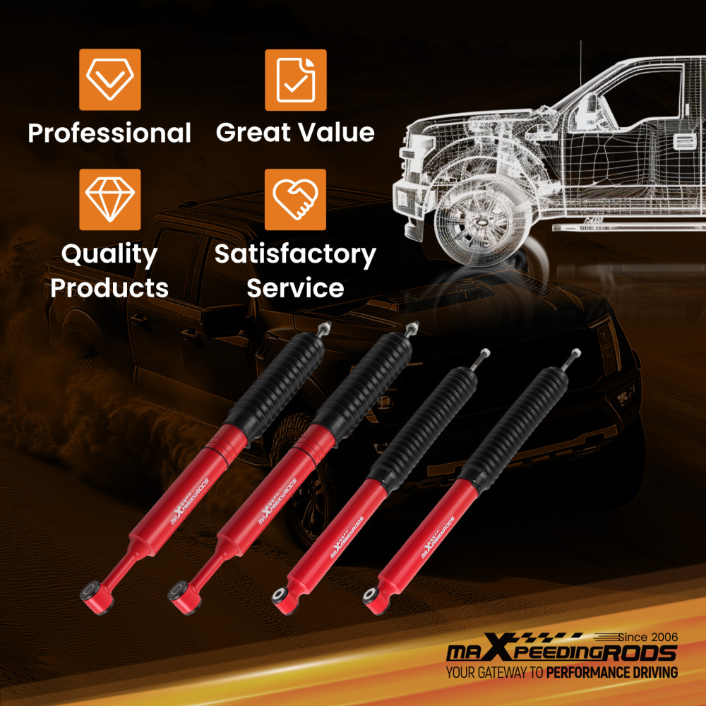 Front Rear 0-1 Gas G3 Lift Shock compatible for Toyota Tundra 07-21 2WD 4WD Nitrogen 4Pcs