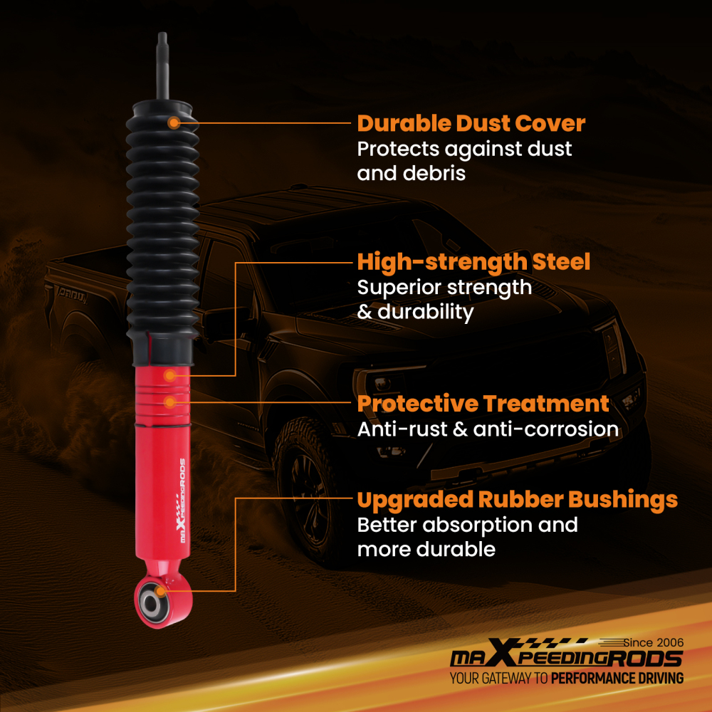 Front 3 Lift Strut Shocks Assembly compatible for Toyota Tundra Sequoia Adjustable