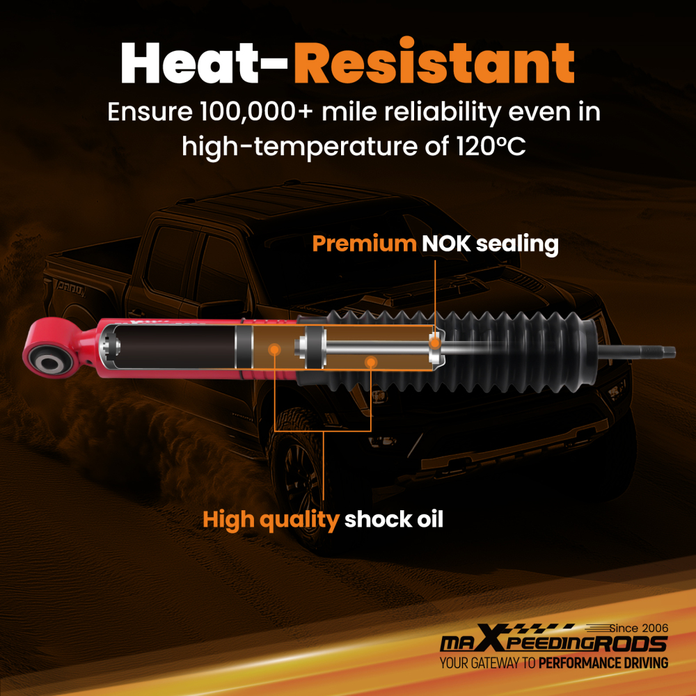 Front 3 Lift Strut Shocks Assembly compatible for Toyota Tundra Sequoia Adjustable