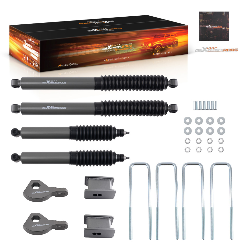 3 Inch Front Rear Lift Kit compatible for Dodge Dakota 4X4 1997-2004 w/ Shocks Blocks
