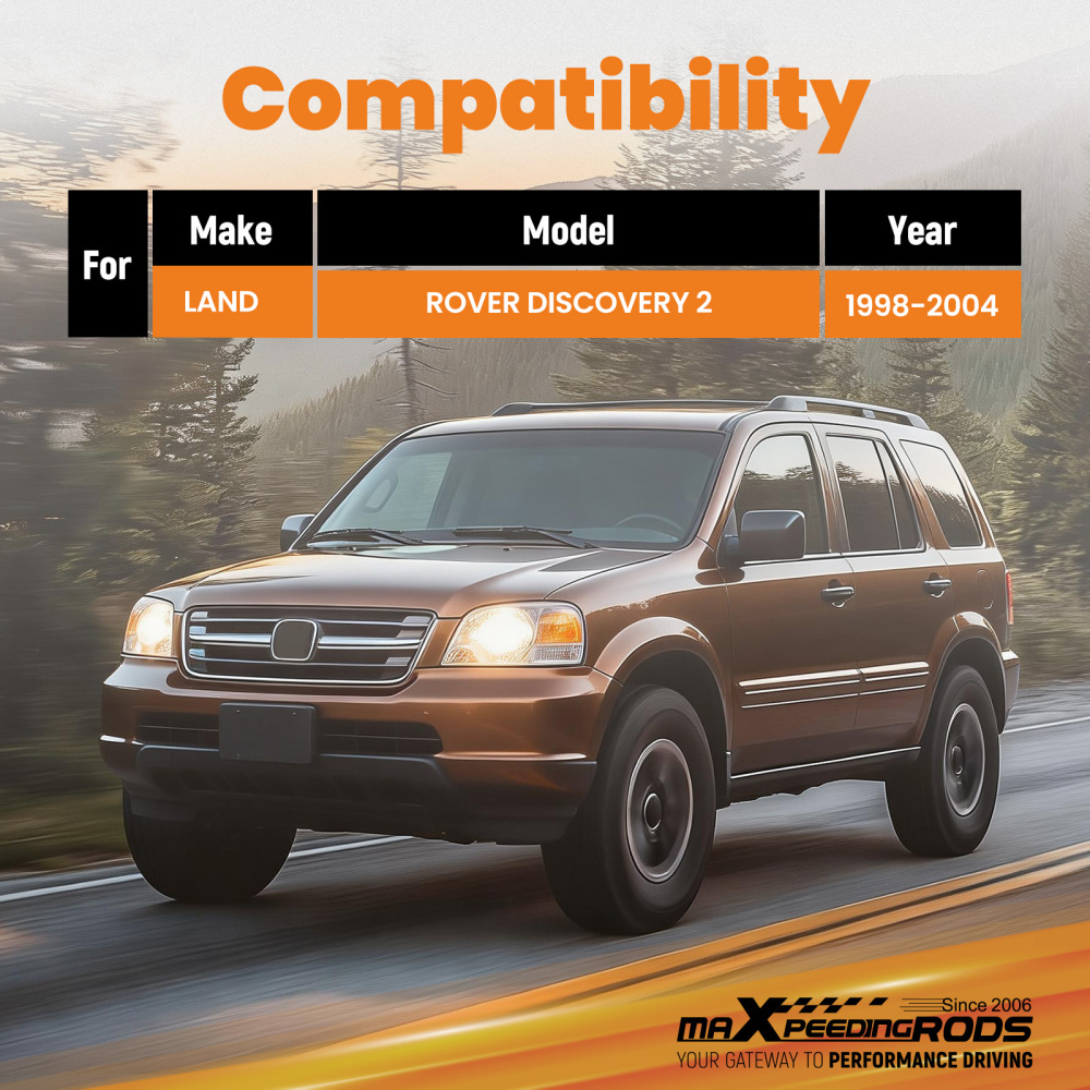 2 Inch Front Rear Lift compatible for Land Rover Discovery 2 1998-2004 Shock Absorber Kit