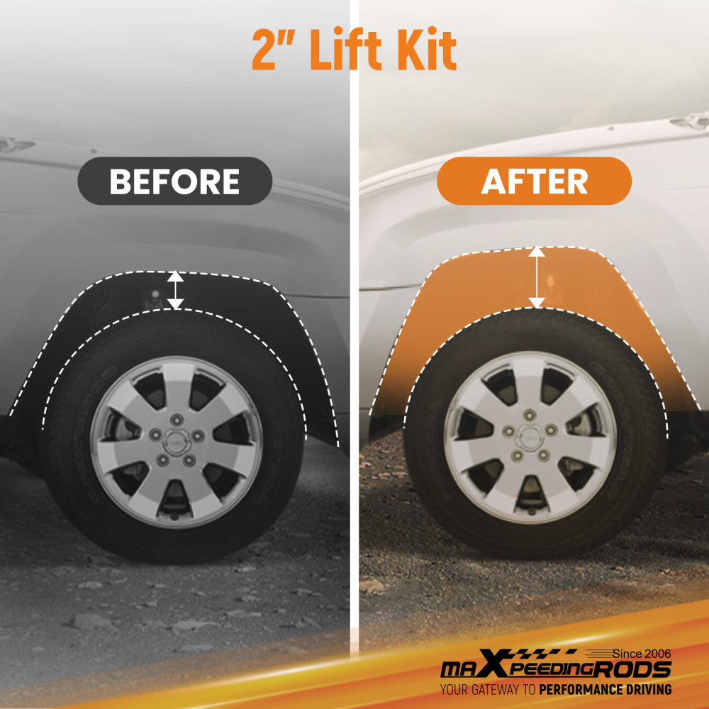 2 Inch Front Rear Lift compatible for Land Rover Discovery 2 1998-2004 Shock Absorber Kit