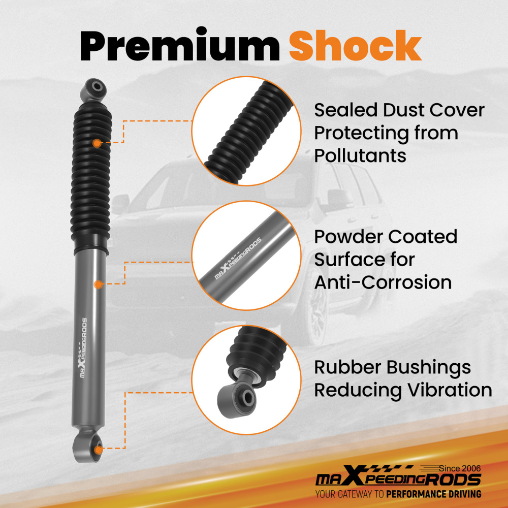 2 Inch Front Rear Lift compatible for Land Rover Discovery 2 1998-2004 Shock Absorber Kit