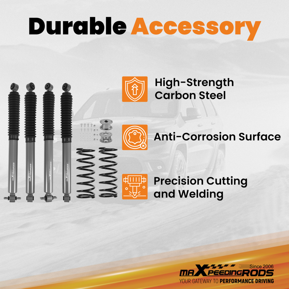 2 Inch Front Rear Lift compatible for Land Rover Discovery 2 1998-2004 Shock Absorber Kit