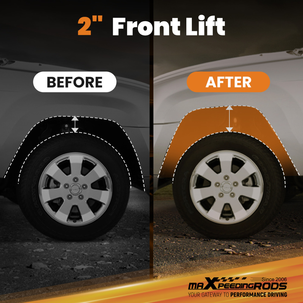 2 Front Leveling Lift Kit Silver compatible for Jeep Grand Cherokee WK2 2011-2018