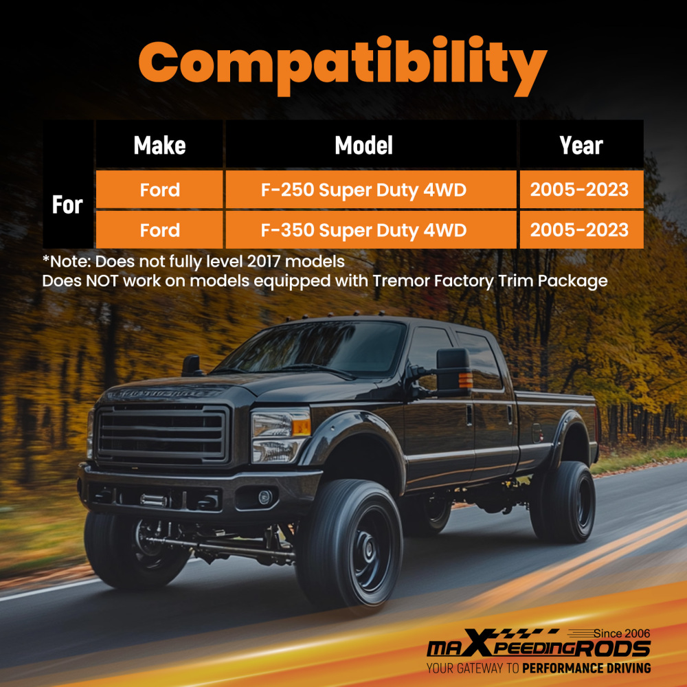 End Leveling Spacer Kit compatible for Ford F250/F350 4WD 2005-2023 1.5 Front
