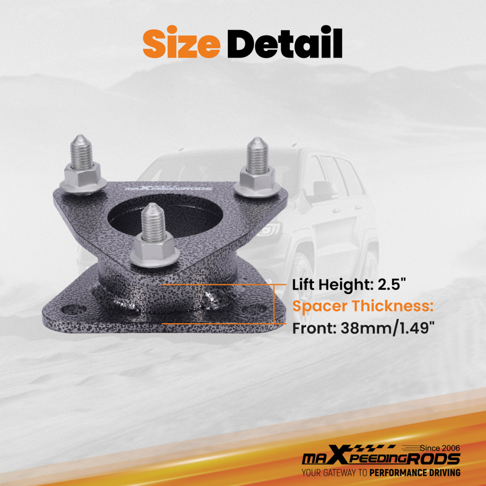 2.5 Front Leveling Spacer compatible for Ram 1500 4WD 2010-2011 Strut 38mm Steel