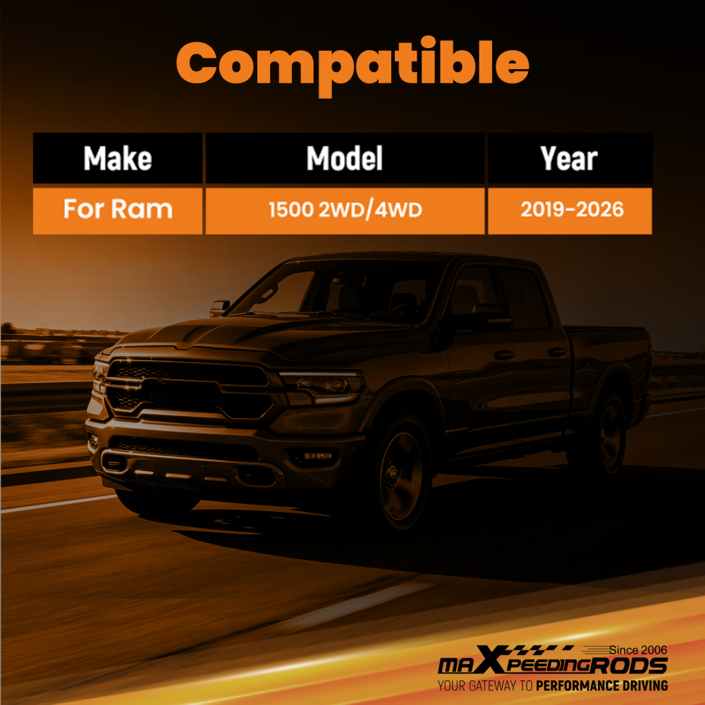 2 Front Lift Coil Spacer compatible for Ram 1500 2WD/4WD 2019-2026 Strut Spacer Kit