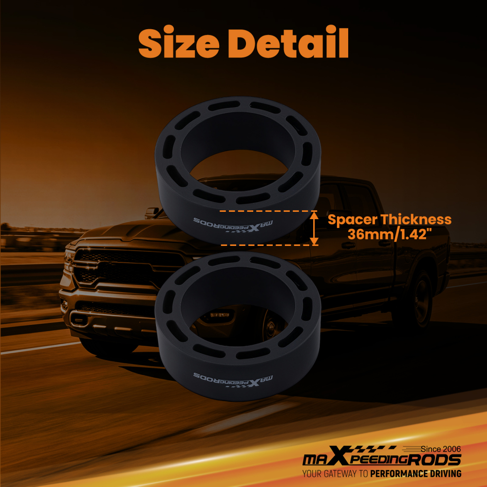 2 Front Lift Coil Spacer compatible for Ram 1500 2WD/4WD 2019-2026 Strut Spacer Kit
