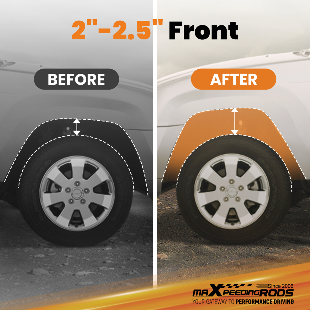 2 Aluminum Lift Spacer compatible for Toyota FJ Cruiser/Hilux 35mm Front Strut 4WD