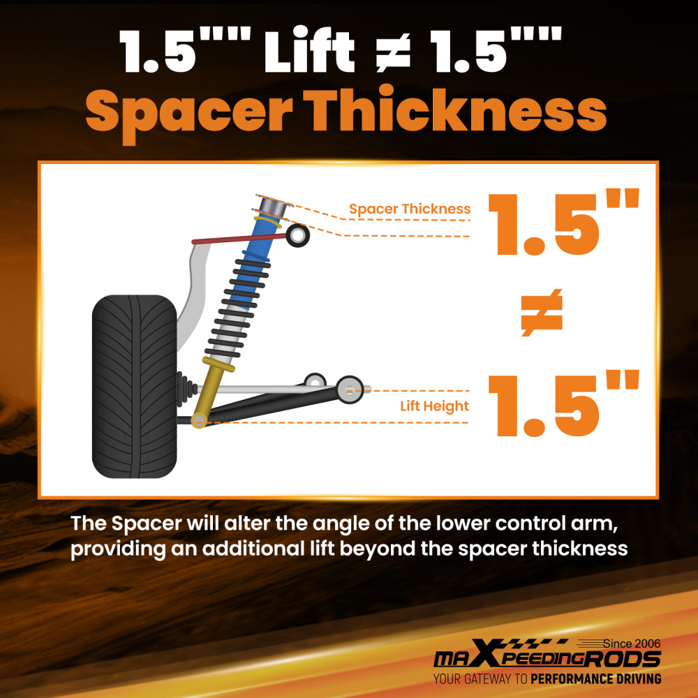 1.5 Front Lift compatible for Toyota Land Cruiser Prado 120/150 25mm Aluminum