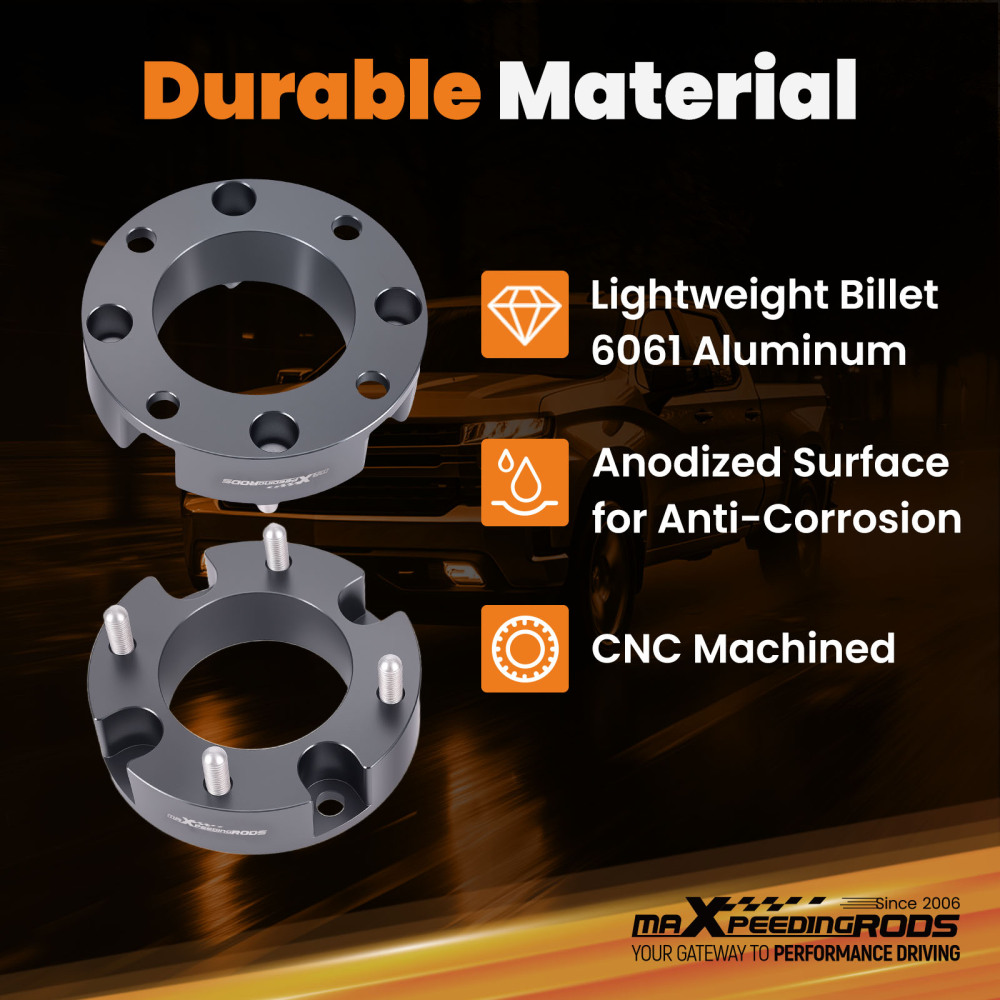 2 Inch Front Lift Spacers compatible for Toyota Landcruiser UZJ200R 2007-2012 4WD