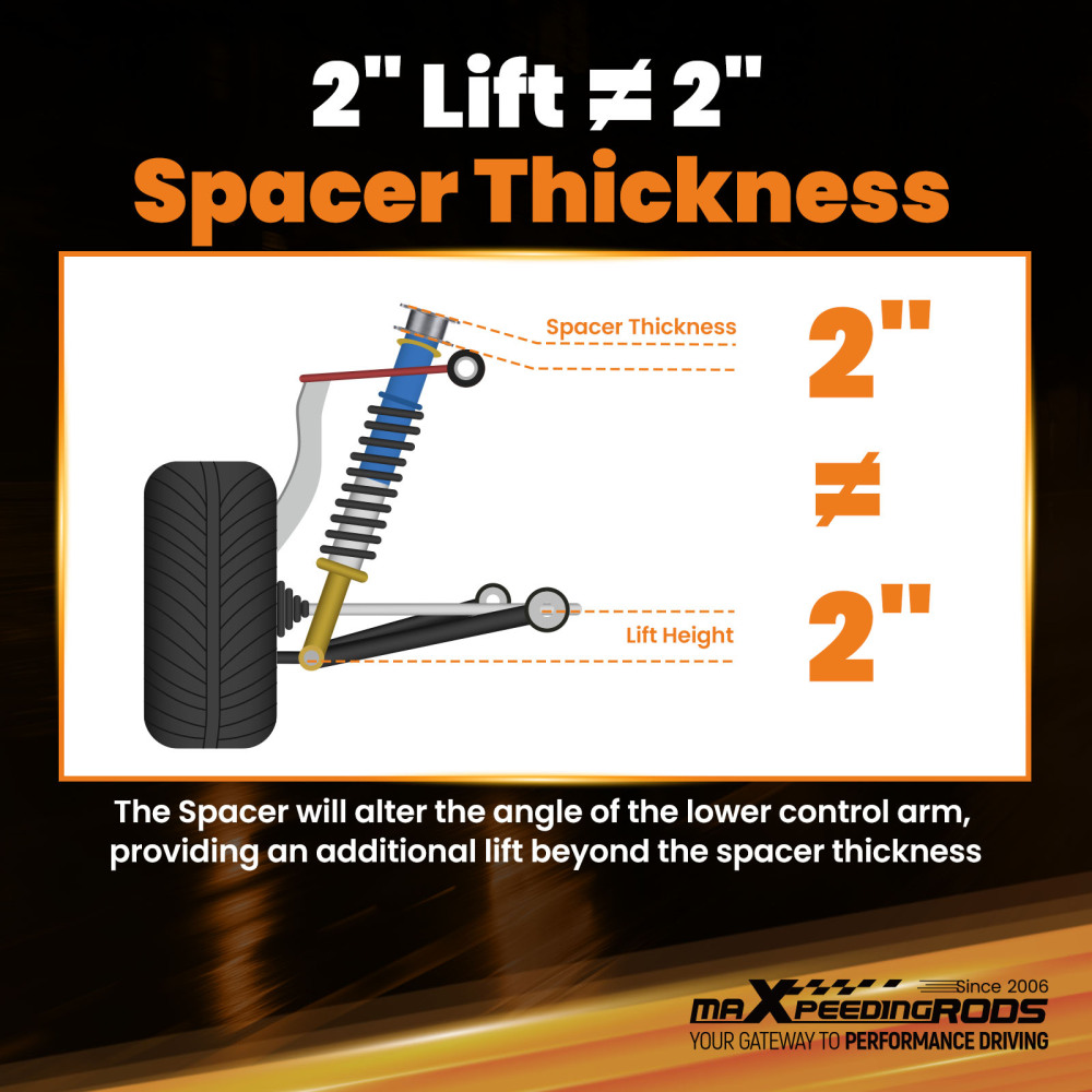 2 Inch Front Lift Spacers compatible for Toyota Landcruiser UZJ200R 2007-2012 4WD