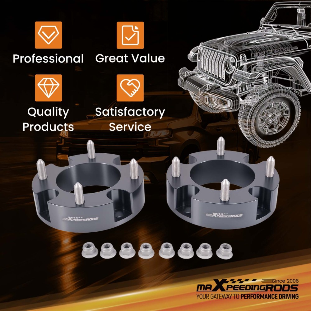 2 Inch Front Lift Spacers compatible for Toyota Landcruiser UZJ200R 2007-2012 4WD